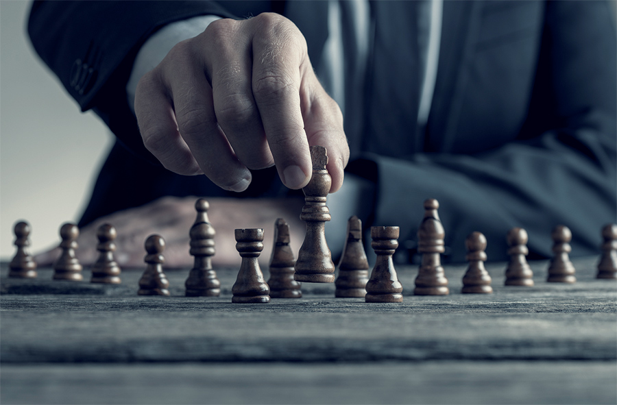 business world strategy chess game